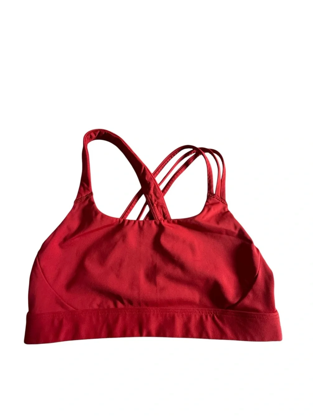 Athleta Red Strappy Cross-Back Sports Bra